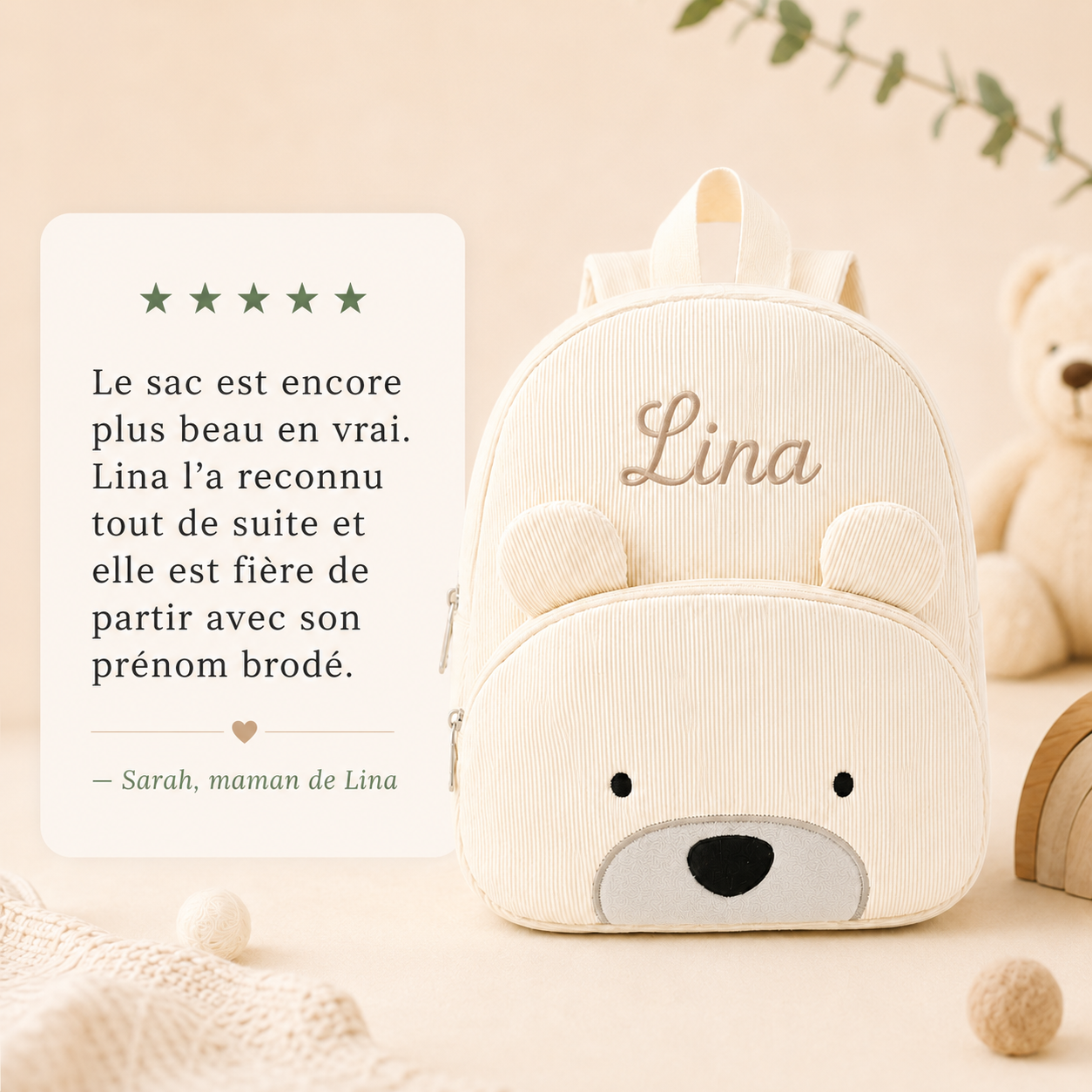 Le Compagnon Ours Ivoire