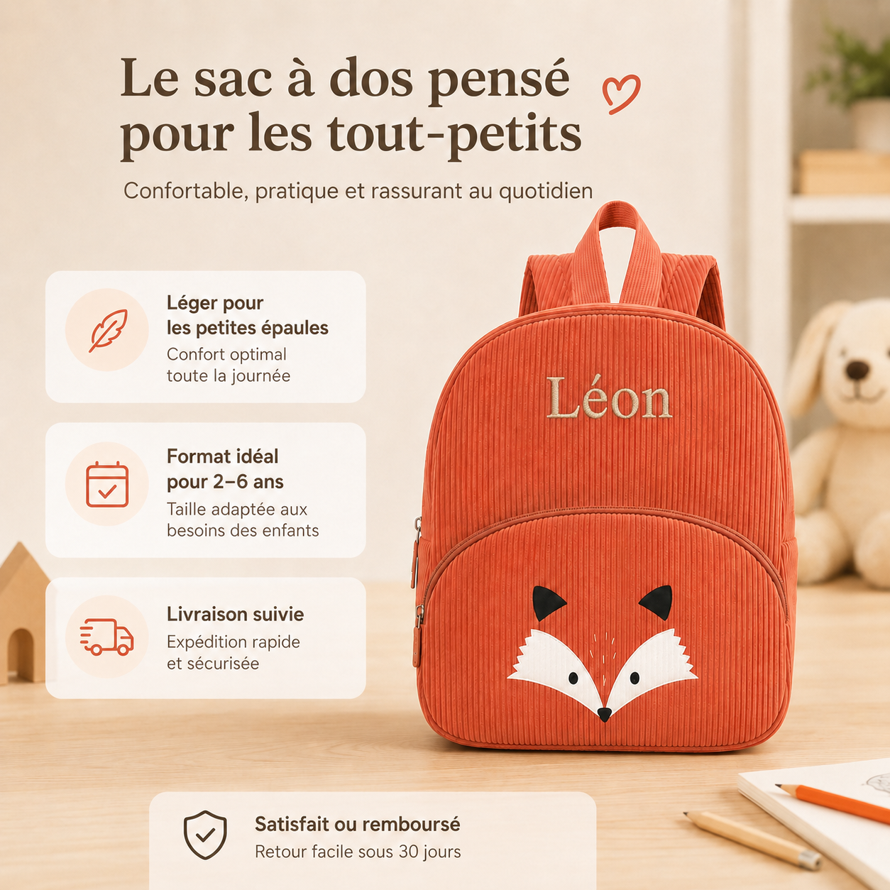 Le Compagnon Renard Orange