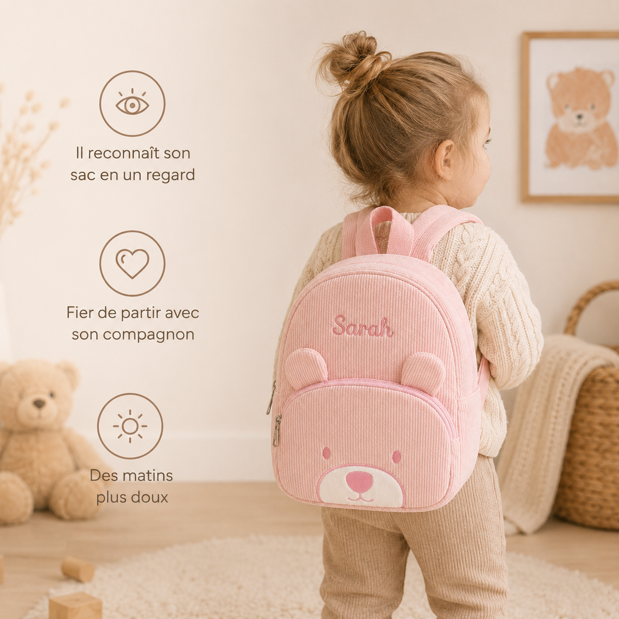 Le Compagnon Ours Rose
