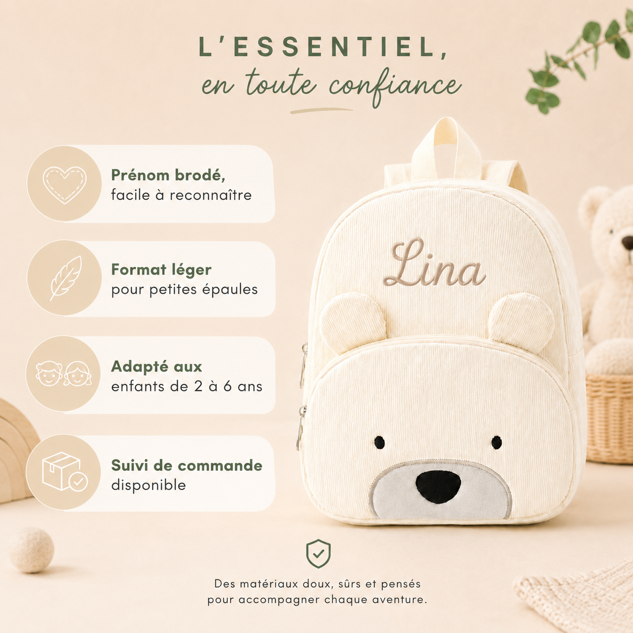 Le Compagnon Ours Ivoire