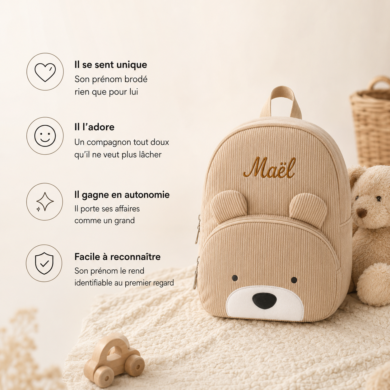 Le Compagnon Ours Beige