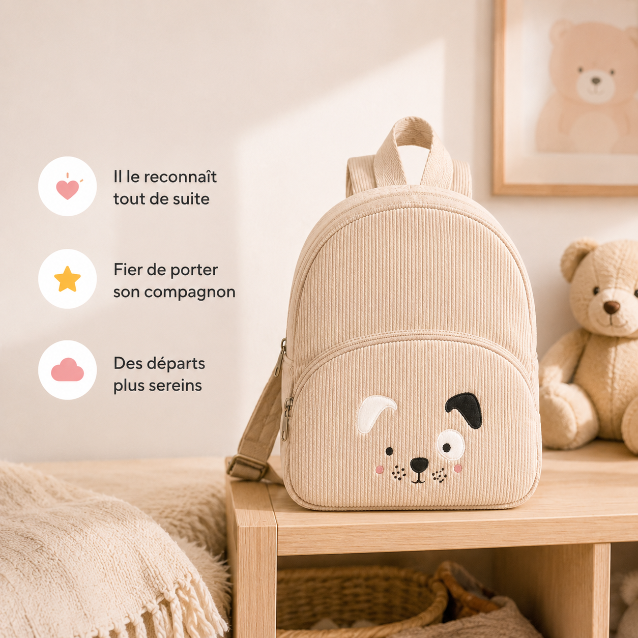 Le Compagnon Petit Chien Beige